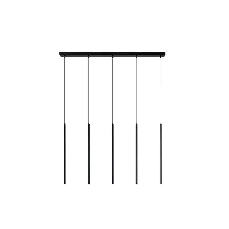 Modern Black Led Chandelier Ceiling Long Tube Combination Chandeliers for Dining Room Living Room Dining Room Decor Hanging Lamp